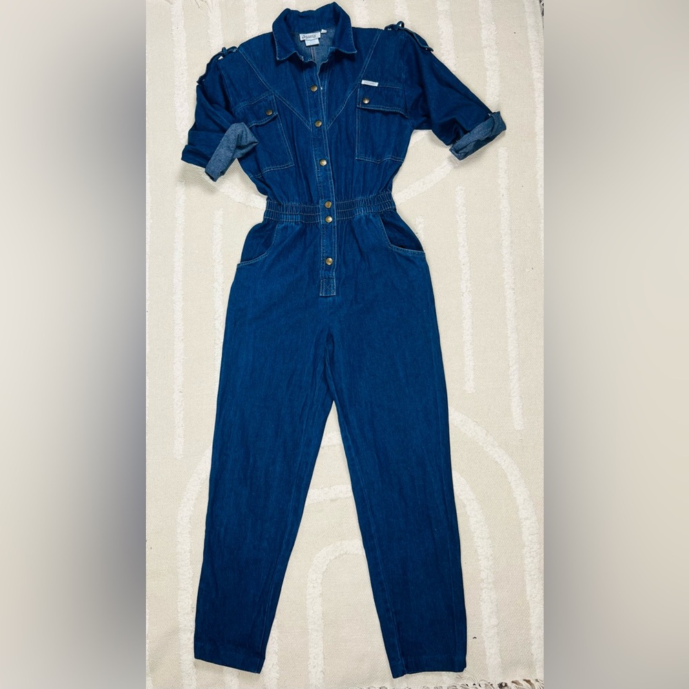 Dreams Vintage 1980’s Denim Jumpsuit | Size M | 100% Cotton - Picture 3 of 16